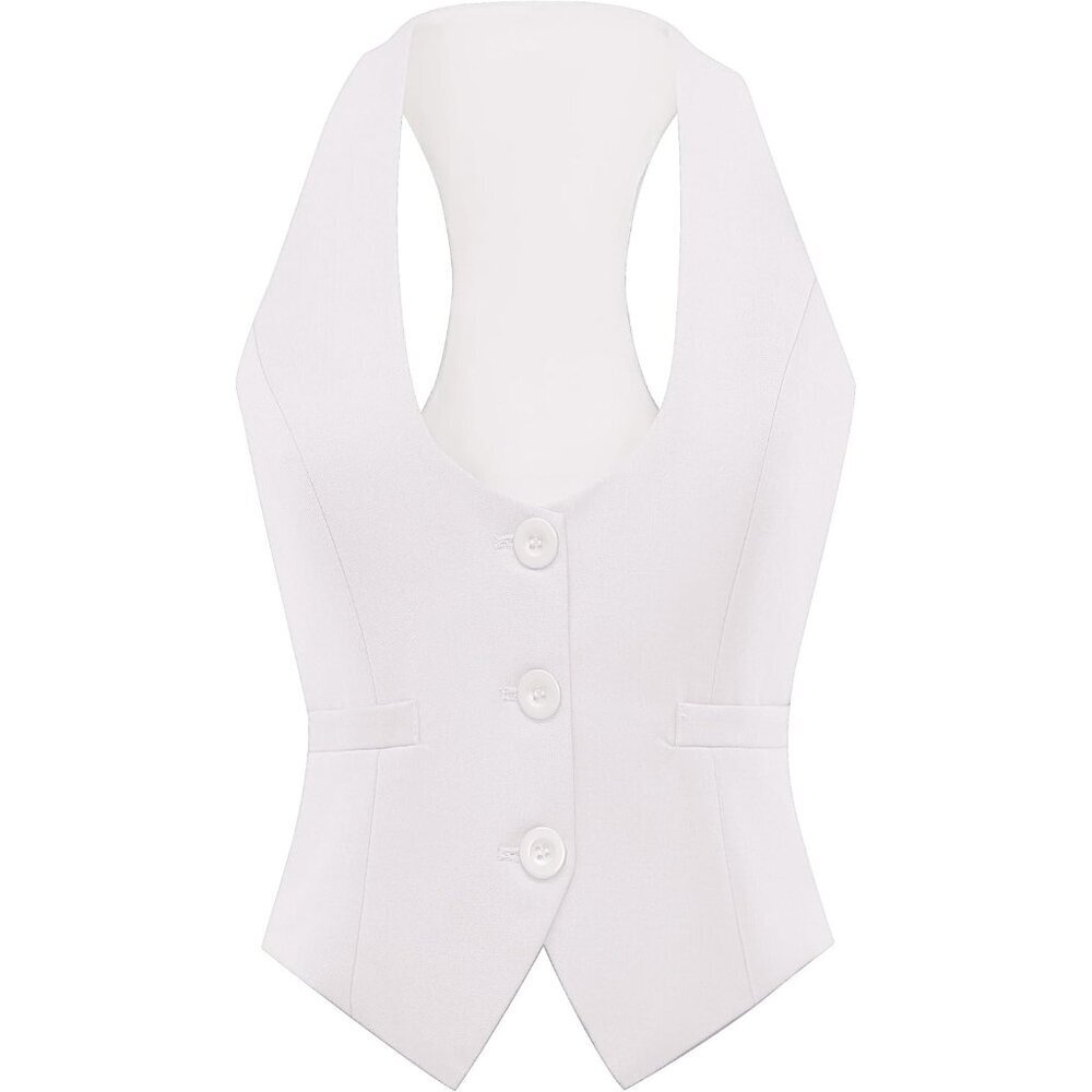 Women Dressy Casual Suit Vests Polyester Size Large Versatile Steampunk